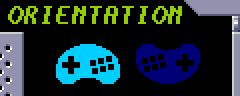 A setting labeled "Orientation". It lets you pick between an upright controller or an upside down one.